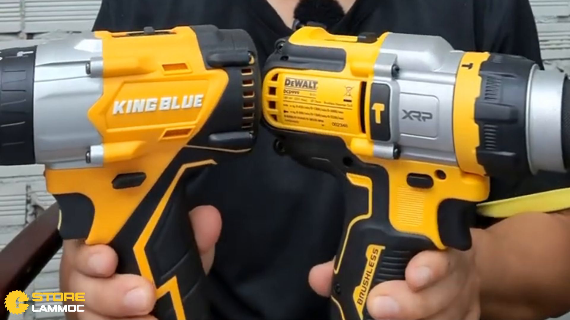 Thiết kế của máy khoan King Blue và Dewalt