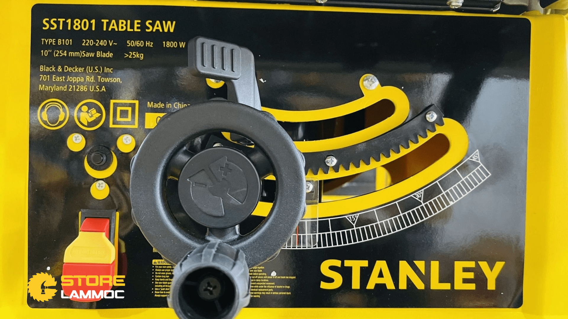 Thông số kỹ thuật của máy cưa bàn Stanley SST1801