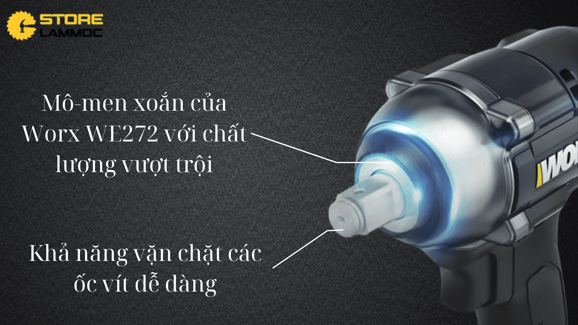 Thử nghiệm mô men xoắn của máy bu lông pin Worx WE272