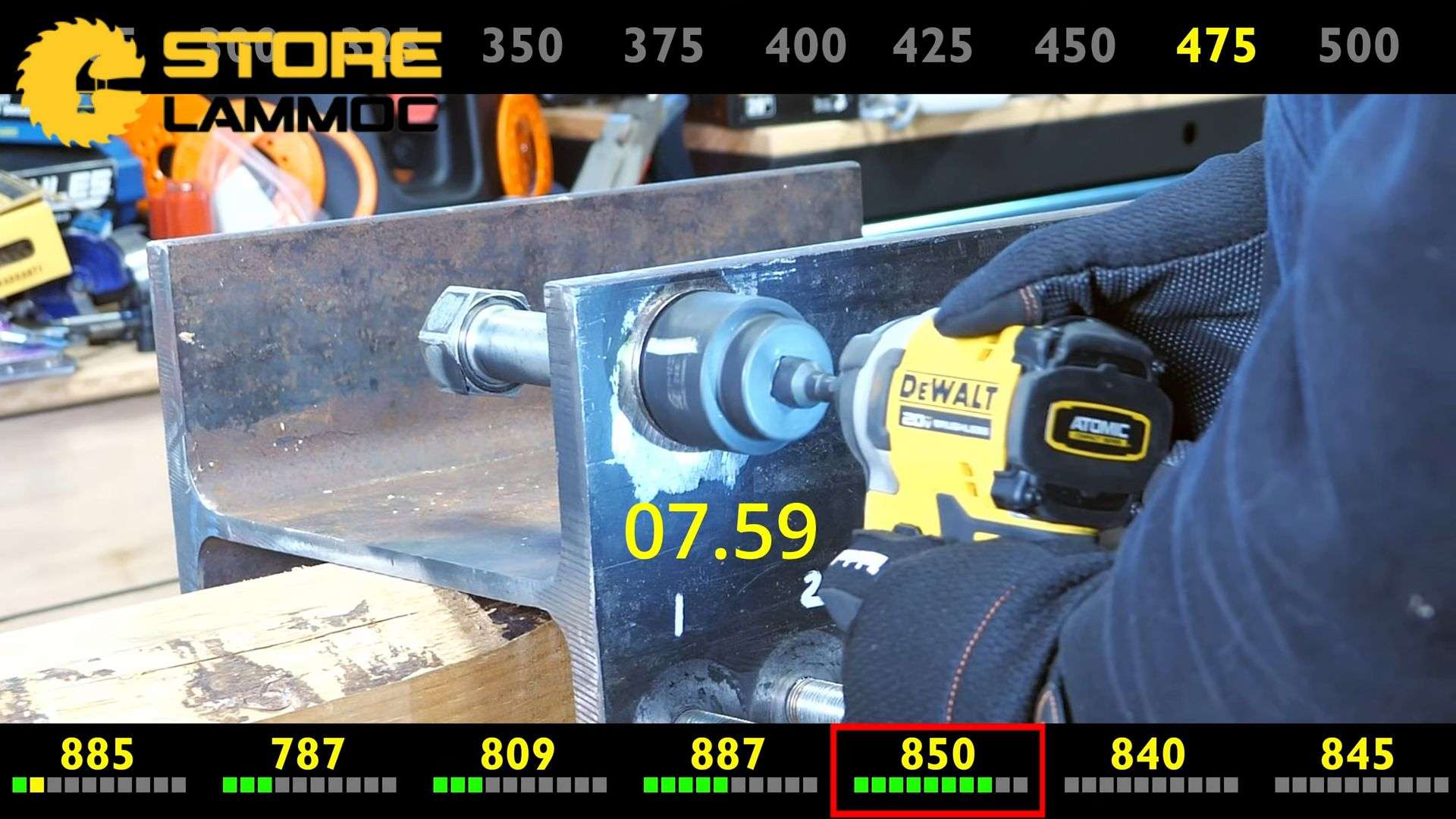 Thử Nghiệm Tháo Đai Ốc Máy bắn vít pin DeWALT