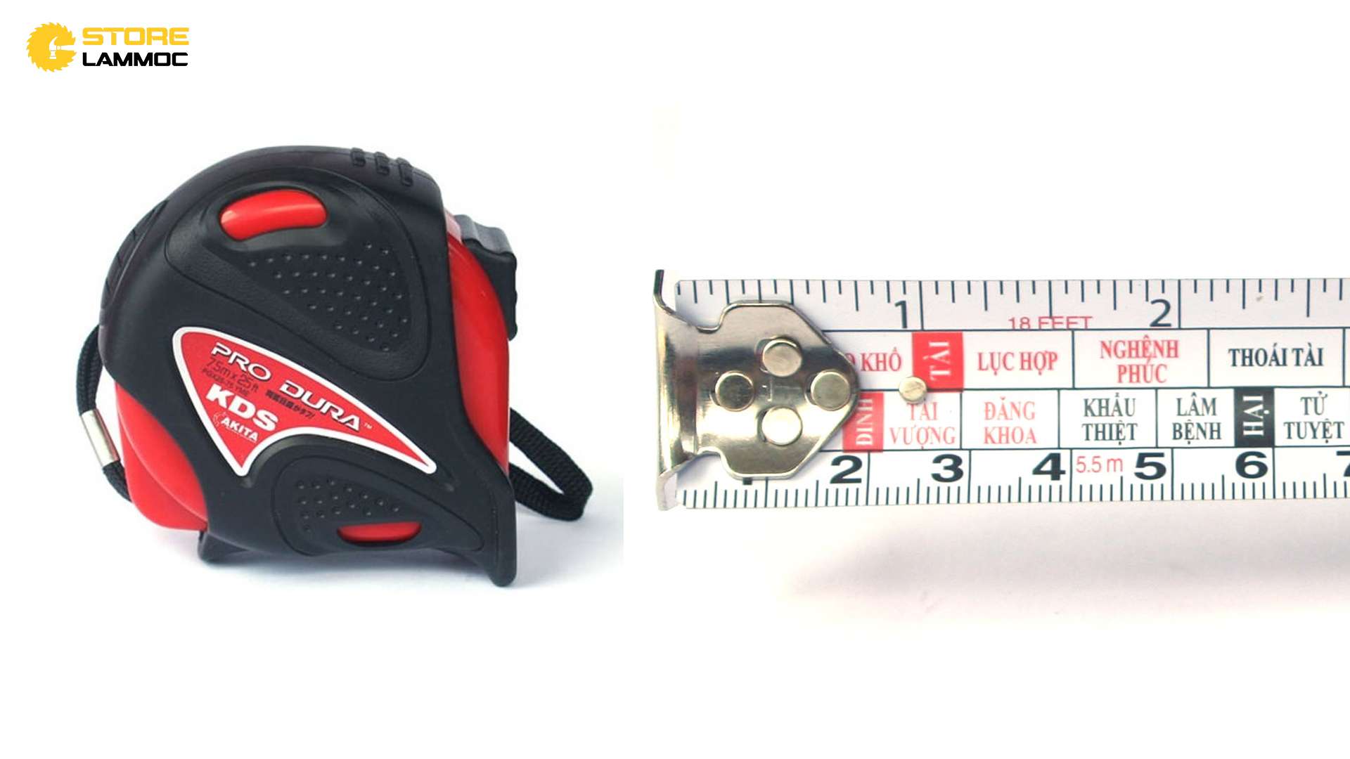 THƯỚC KÉO (CUỘN) NHẬT 5.5M PHONG THỦY KDS PGX25-55WROM