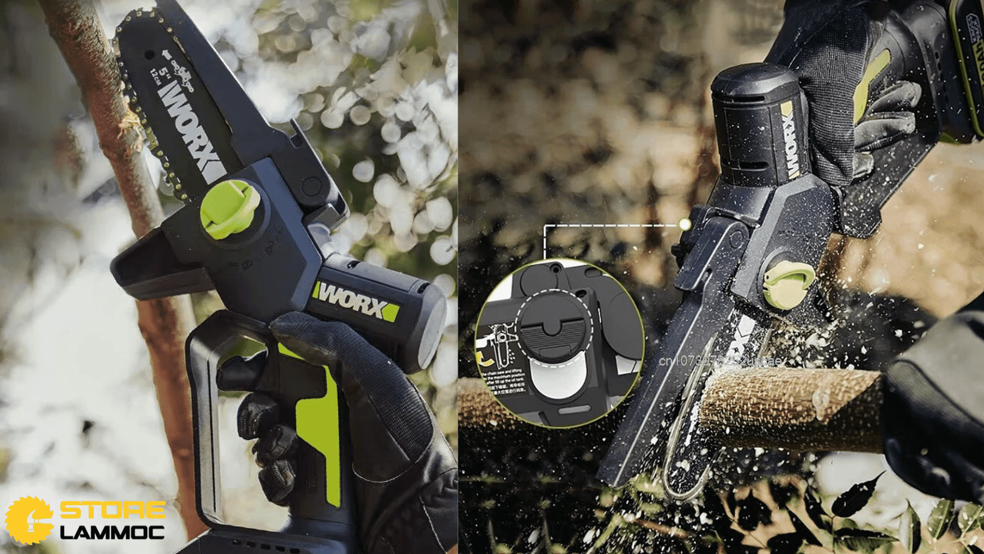 Tính Năng Của Cưa Xích Pin Mini WORX WD331