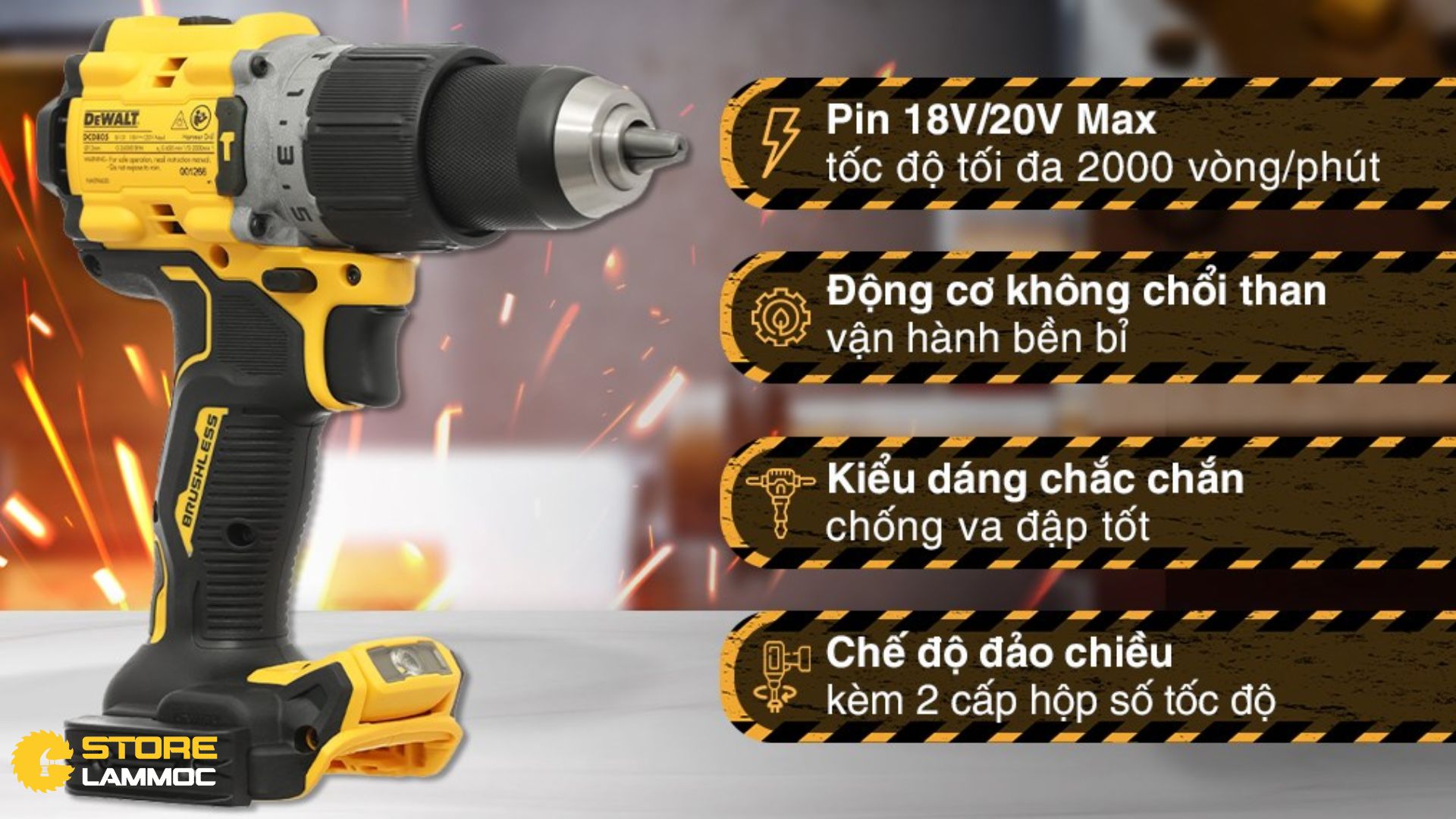 Tóm tắt những điểm nổi bật của Dewalt 20V