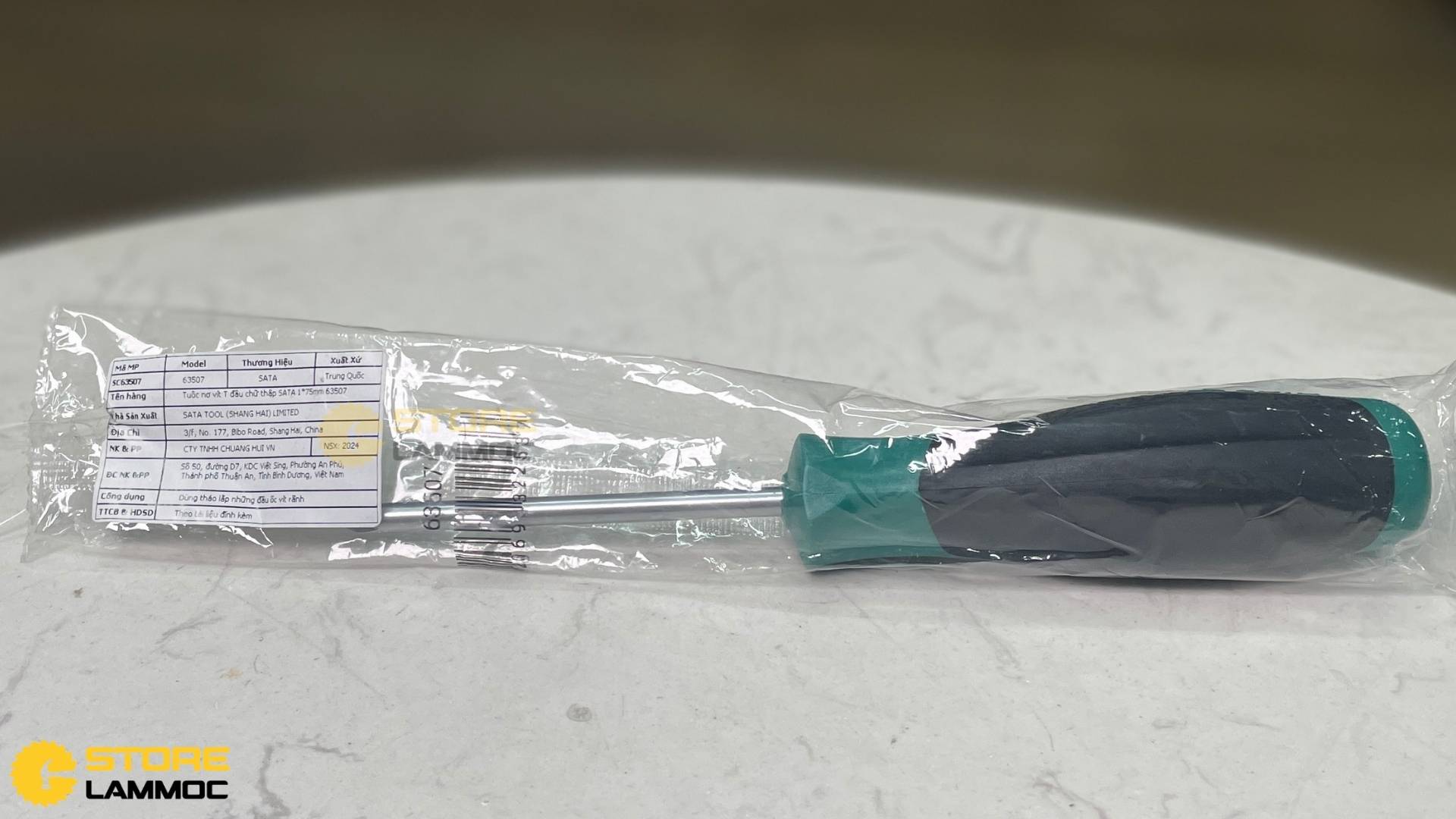 Tua vít chữ T đầu chữ thập 1x75mm Sata 63507