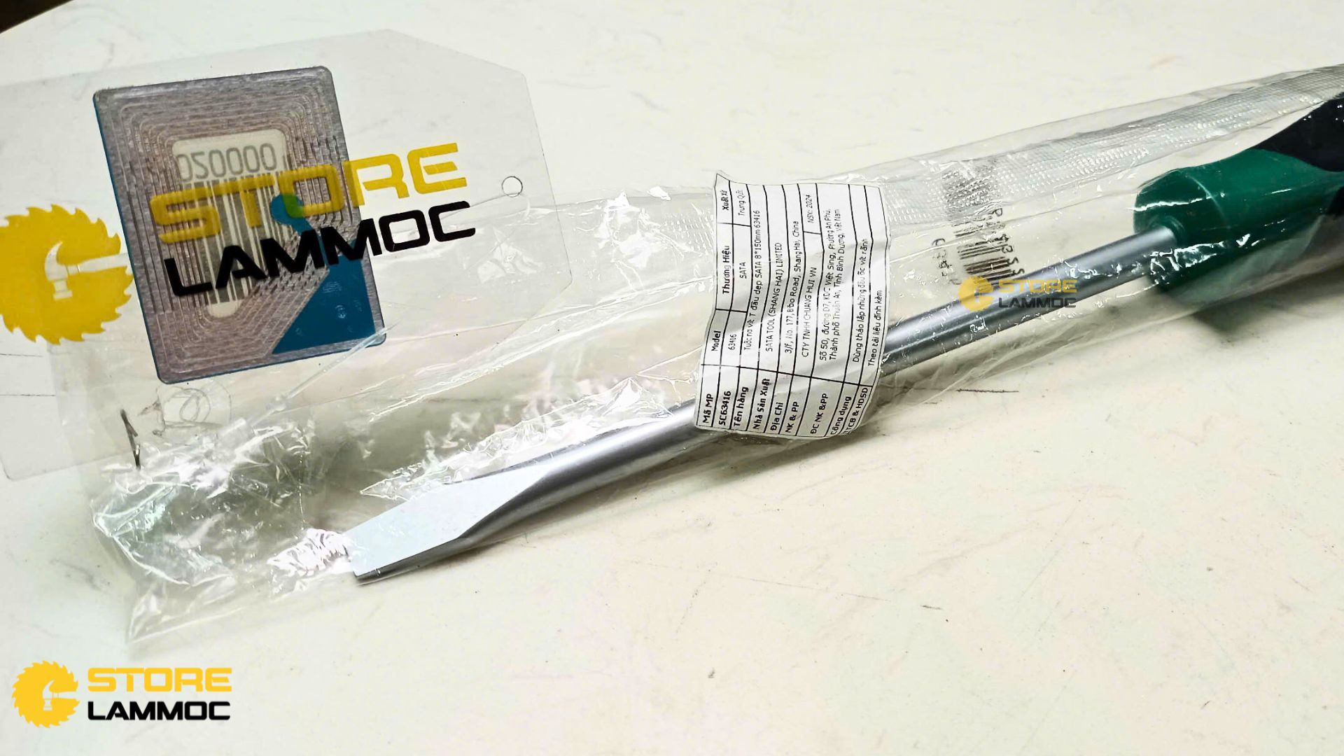 Tua vít chữ T đầu dẹp 8x150mm Sata 63416 - 3