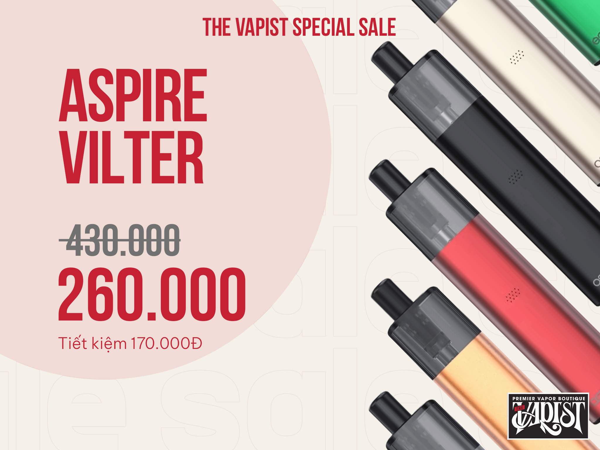 Aspire Vilter sale 260k