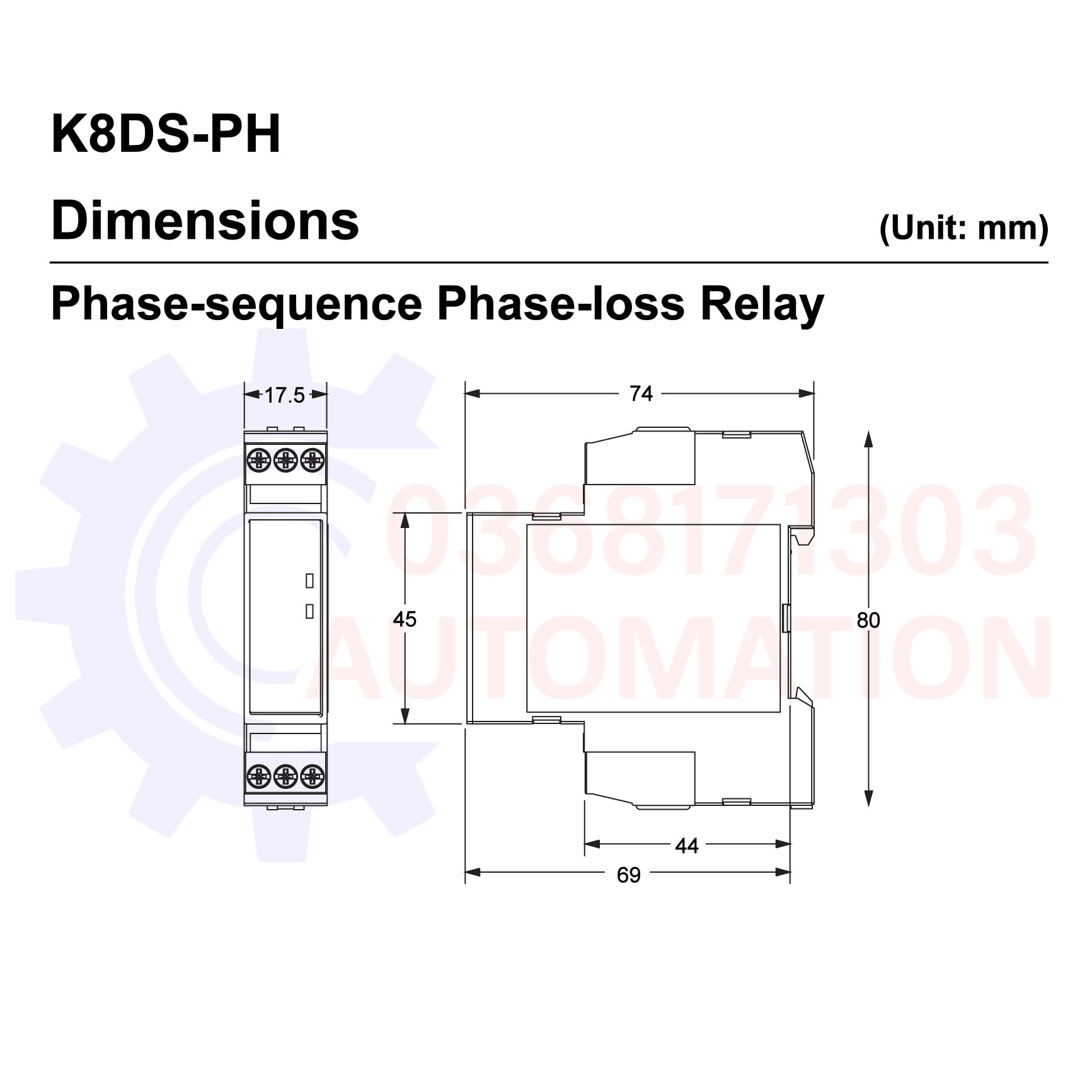 Kích thước K8DS-PH1