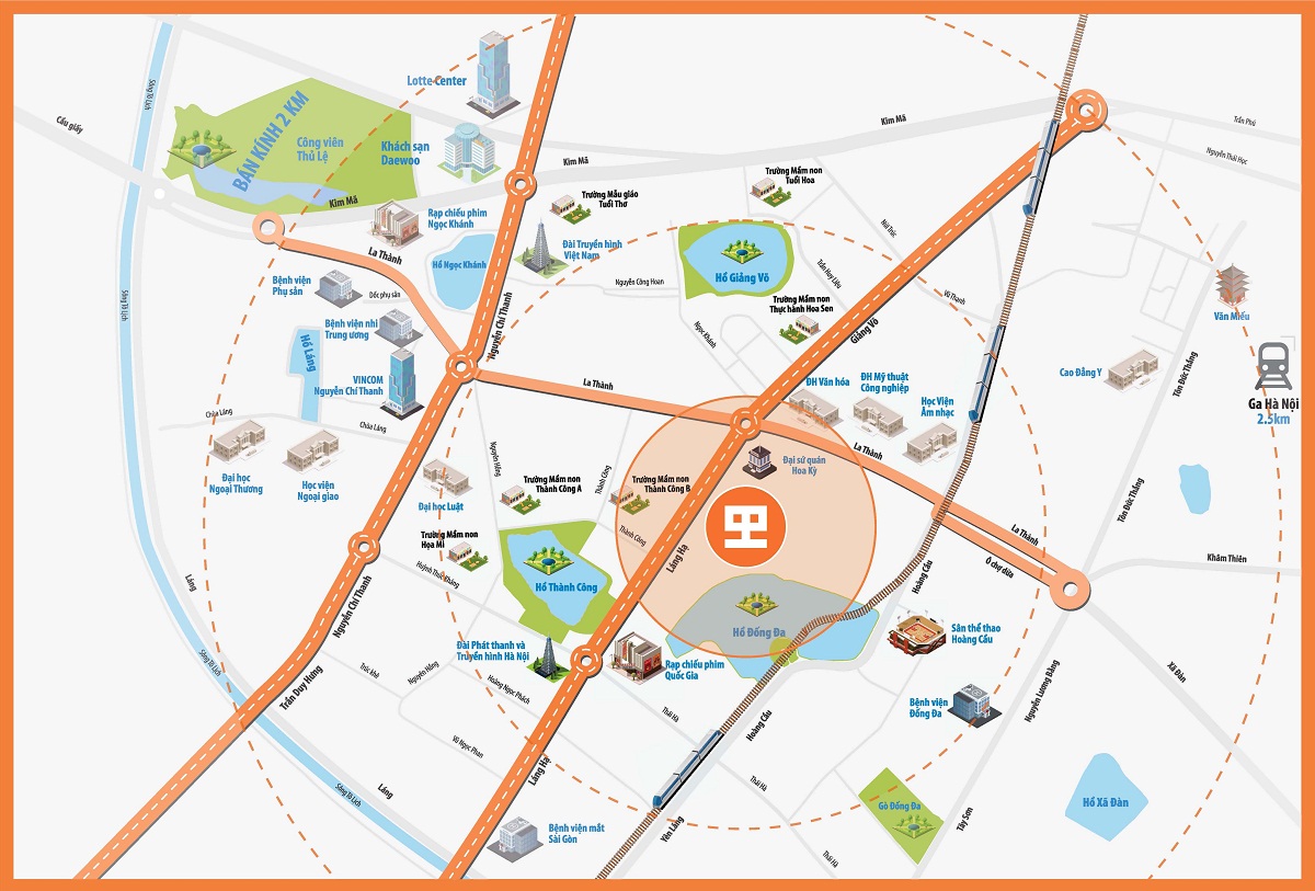 vị trí dự án the nelson 29 láng hạ