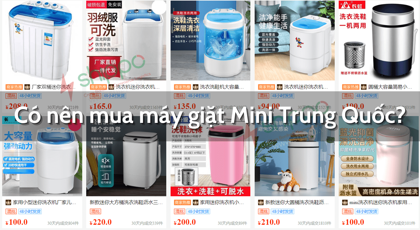 CÓ NÊN MUA MÁY GIẶT MINI TRUNG QUỐC KHÔNG? Shippo