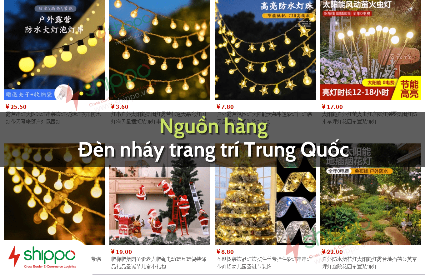 Nguồn hàng đèn nháy trang trí Trung Quốc Shippo