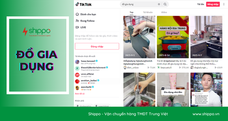 TOP 6 SẢN PHẨM NÊN TẬN DỤNG BÁN HÀNG KÊNH TIKTOK Shippo