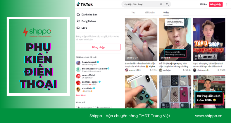 TOP 6 SẢN PHẨM NÊN TẬN DỤNG BÁN HÀNG KÊNH TIKTOK Shippo