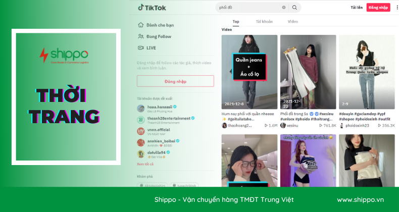 TOP 6 SẢN PHẨM NÊN TẬN DỤNG BÁN HÀNG KÊNH TIKTOK Shippo