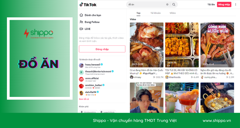 TOP 6 SẢN PHẨM NÊN TẬN DỤNG BÁN HÀNG KÊNH TIKTOK Shippo