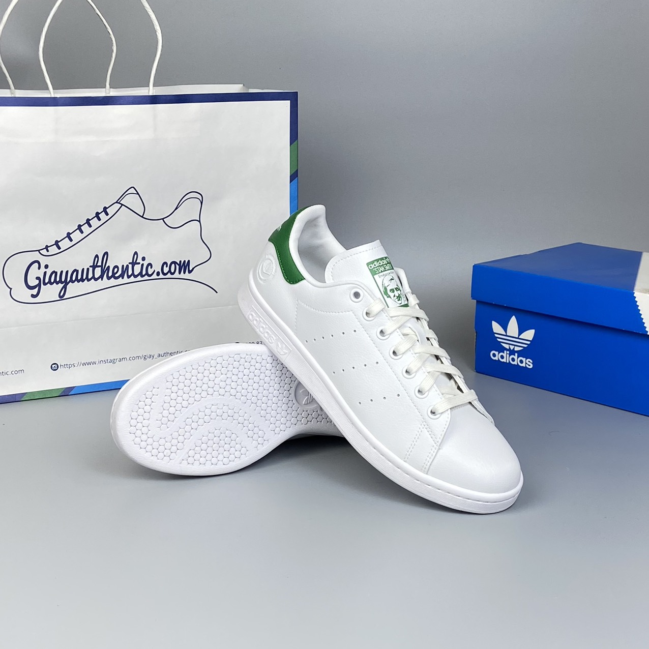 Giày Adidas chính hãng Stan Smith Vegan Green FU9612