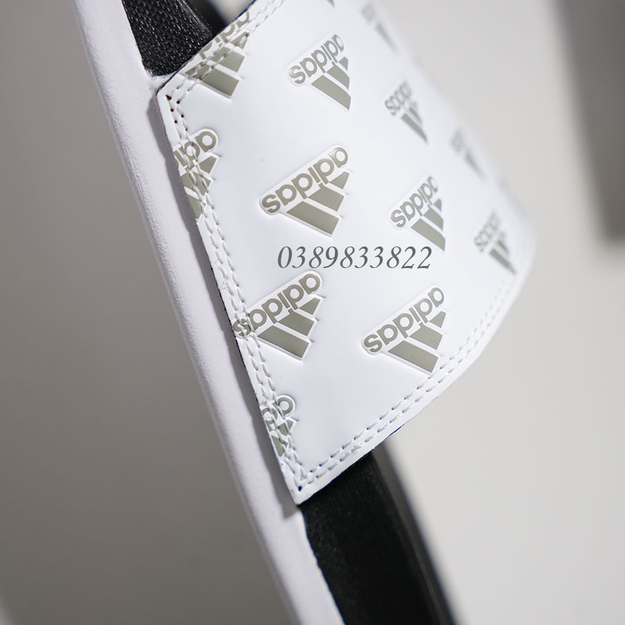 chi tiết quai Dép adidas chính hãng Adilette Comfort GV9737 Đen Trắng