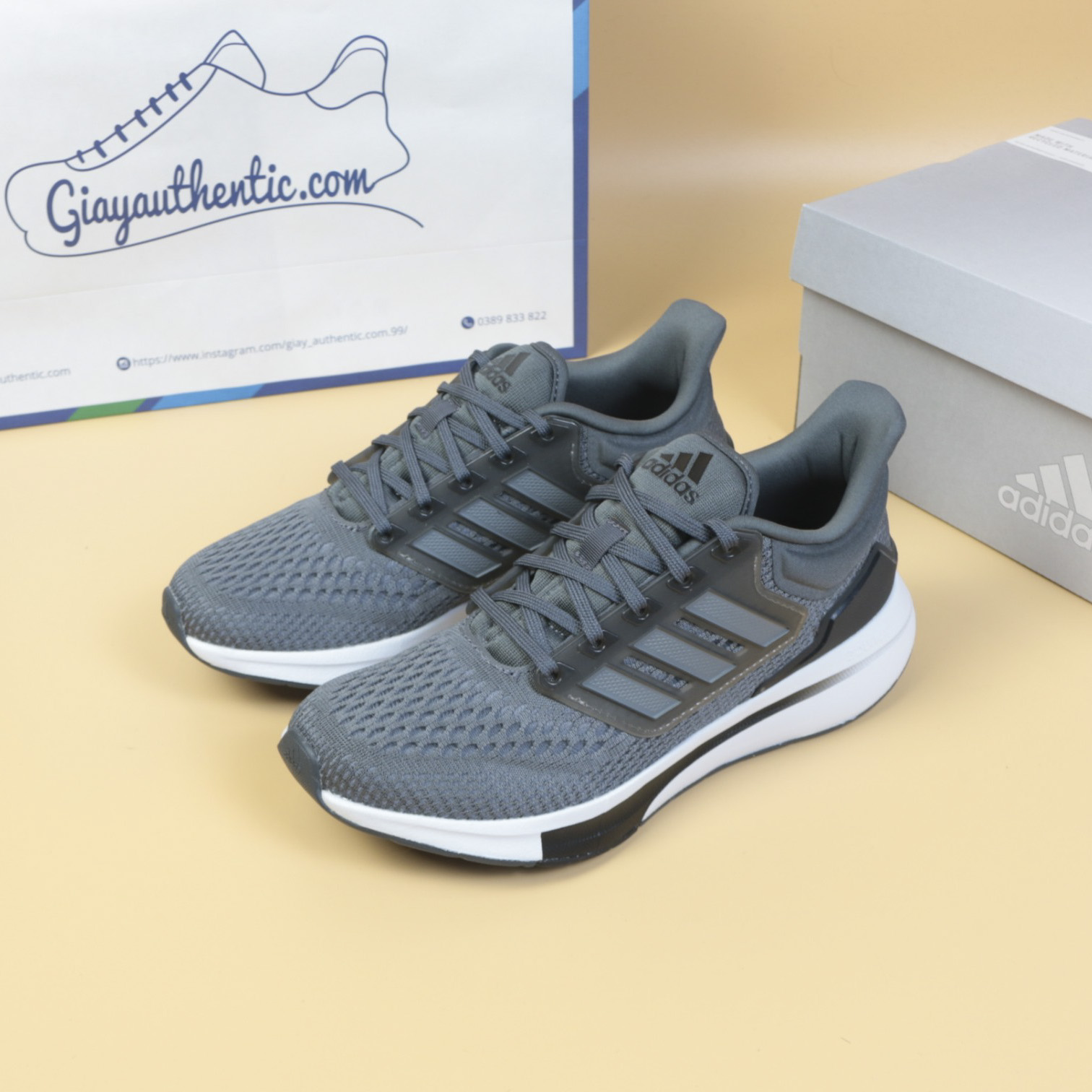 Giày Adidas Nam Nữ EQ21 run Xám H00541