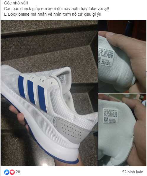 Bill mua hàng Adidas Nhật và UK khác nhau như nào?