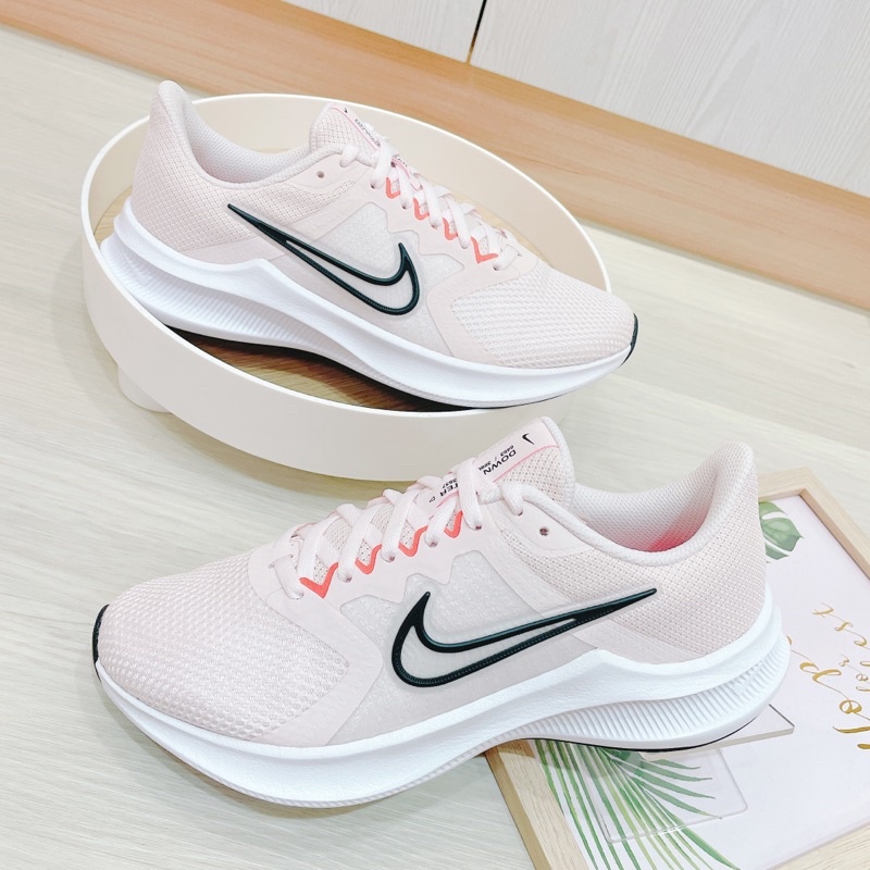 ảnh thật Giày Nike Down Shifter 11 Màu hồng nhạt CW3413-601