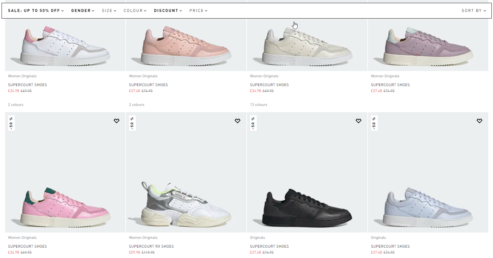Tổng hợp các mẫu giày Supercourt sale siêu rẻ từ Adidas UK