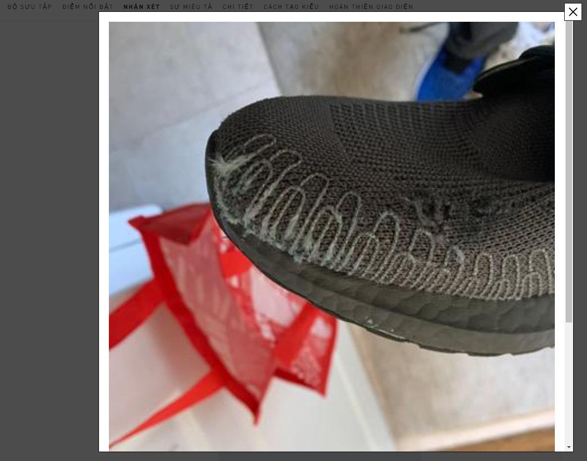 Giày Adidas chính hãng bị lỗi