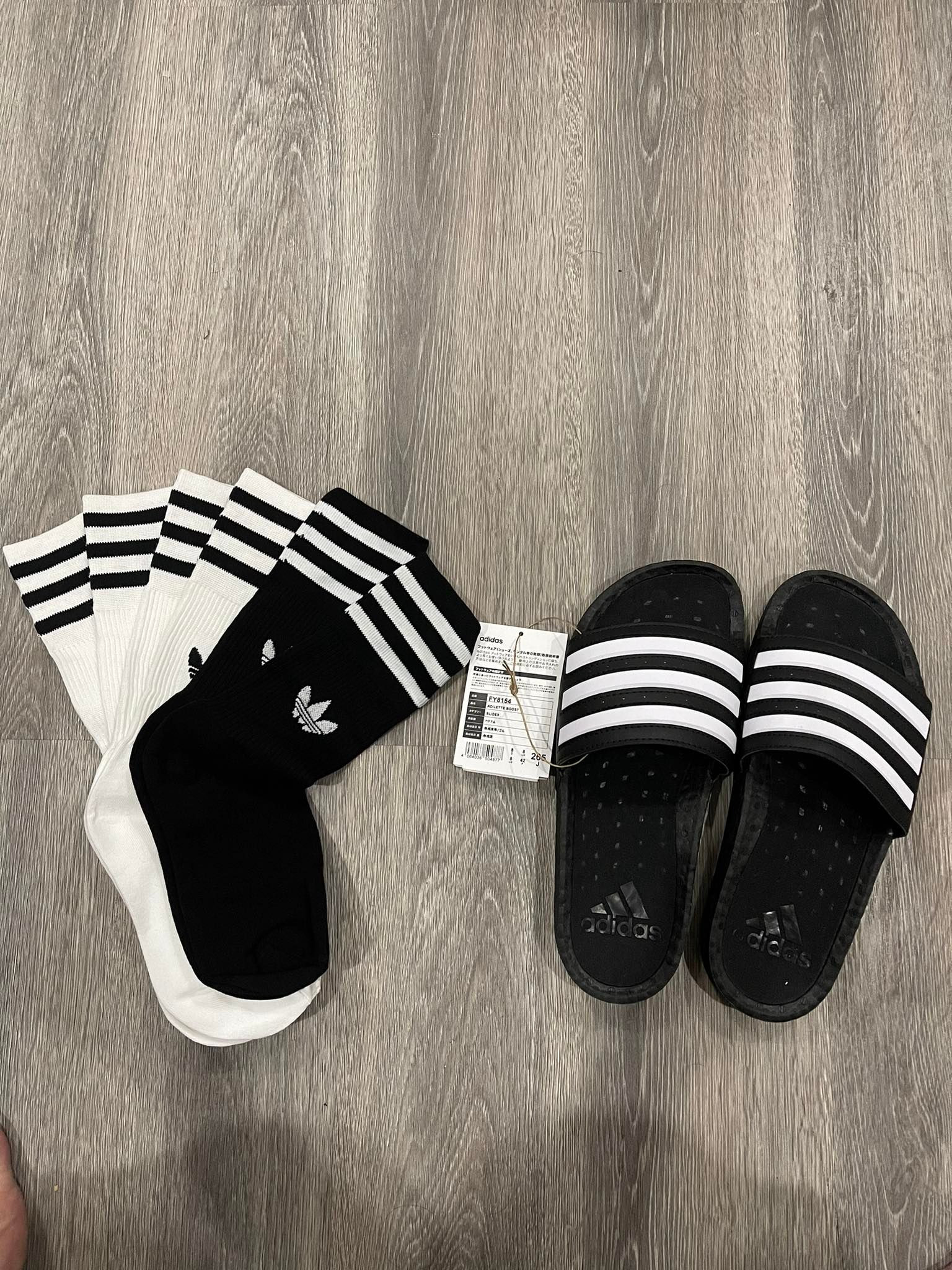 Dép Adilette Boost Đen FY8154 - Adidas chính hãng
