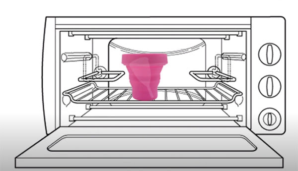 Quay cốc trong lò vi sóng là một cách vệ sinh cốc nguyệt san