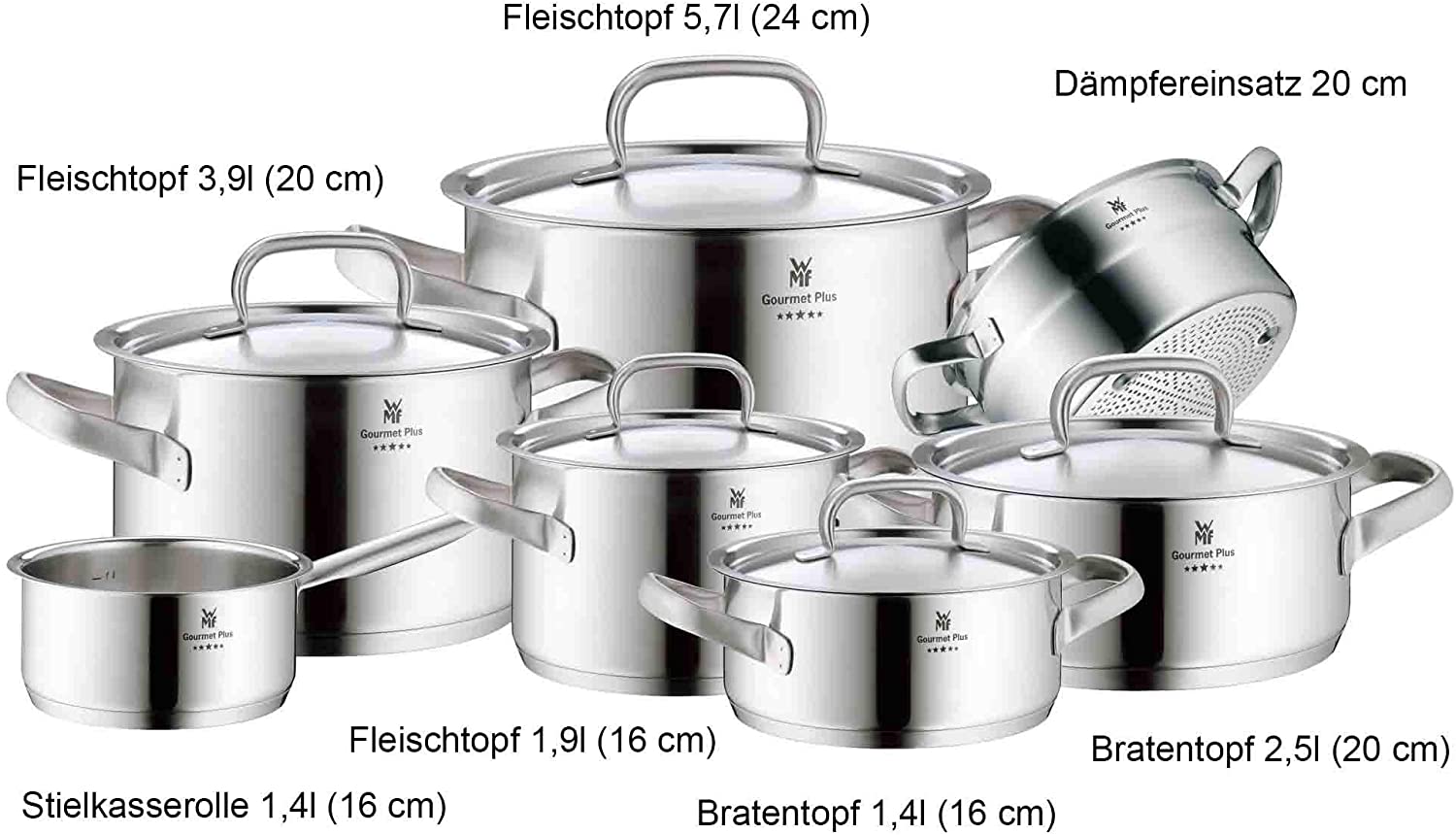 Bộ nồi WMF GOURMET PLUS 7 món