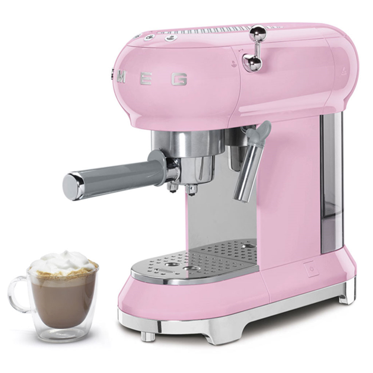 Máy pha Cafe Smeg ECF01PKEU màu hồng