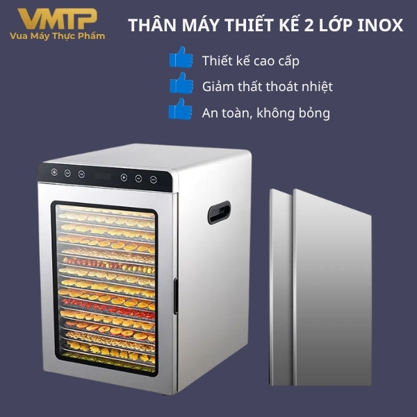 Máy Sấy Thực Phẩm Công Nghiệp 16 Khay SS-16D