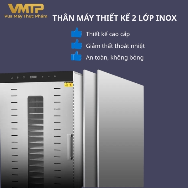 Máy Sấy Thực Phẩm Công Nghiệp 20 Khay SS-20H