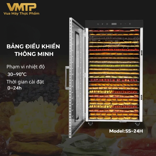 Máy Sấy Thực Phẩm Công Nghiệp 24 Khay SS-24H