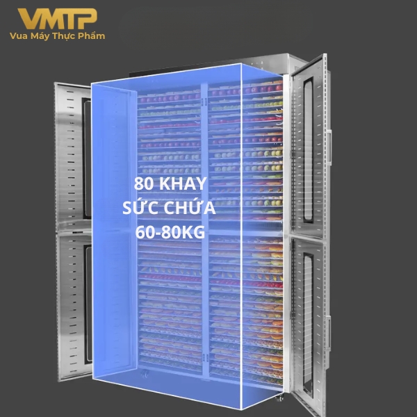 Máy Sấy Thực Phẩm Công Nghiệp 80 Khay SS-80H