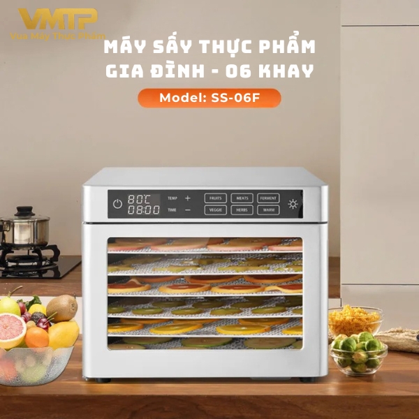 Máy Sấy Thực Phẩm Gia Đình 6 Khay SS-06F