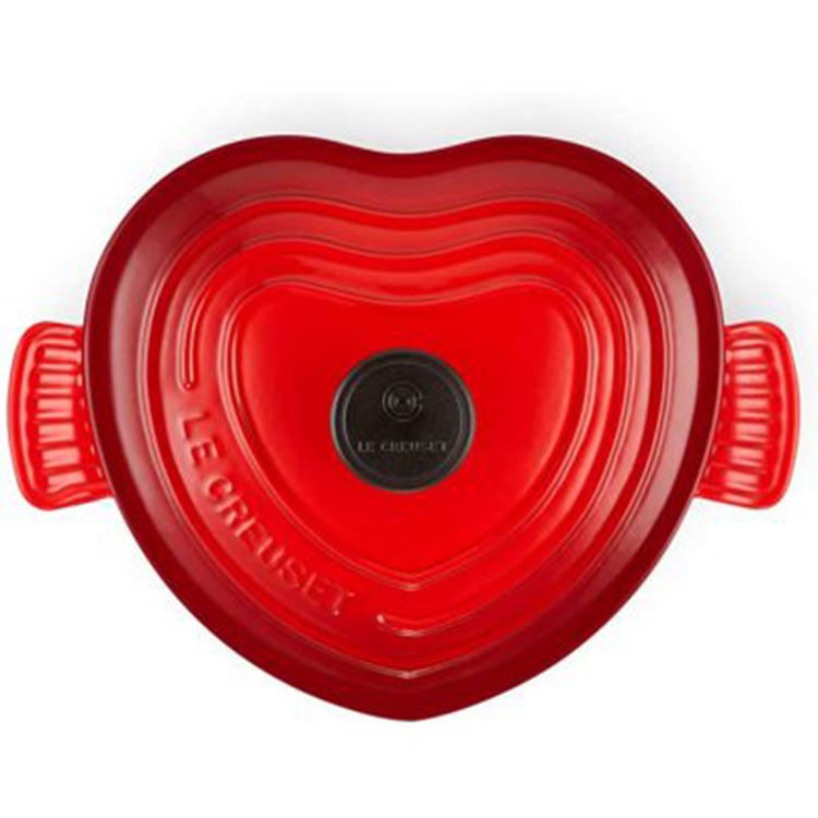 Nồi gang Le Creuset Heart Casserole Cerise 20cm