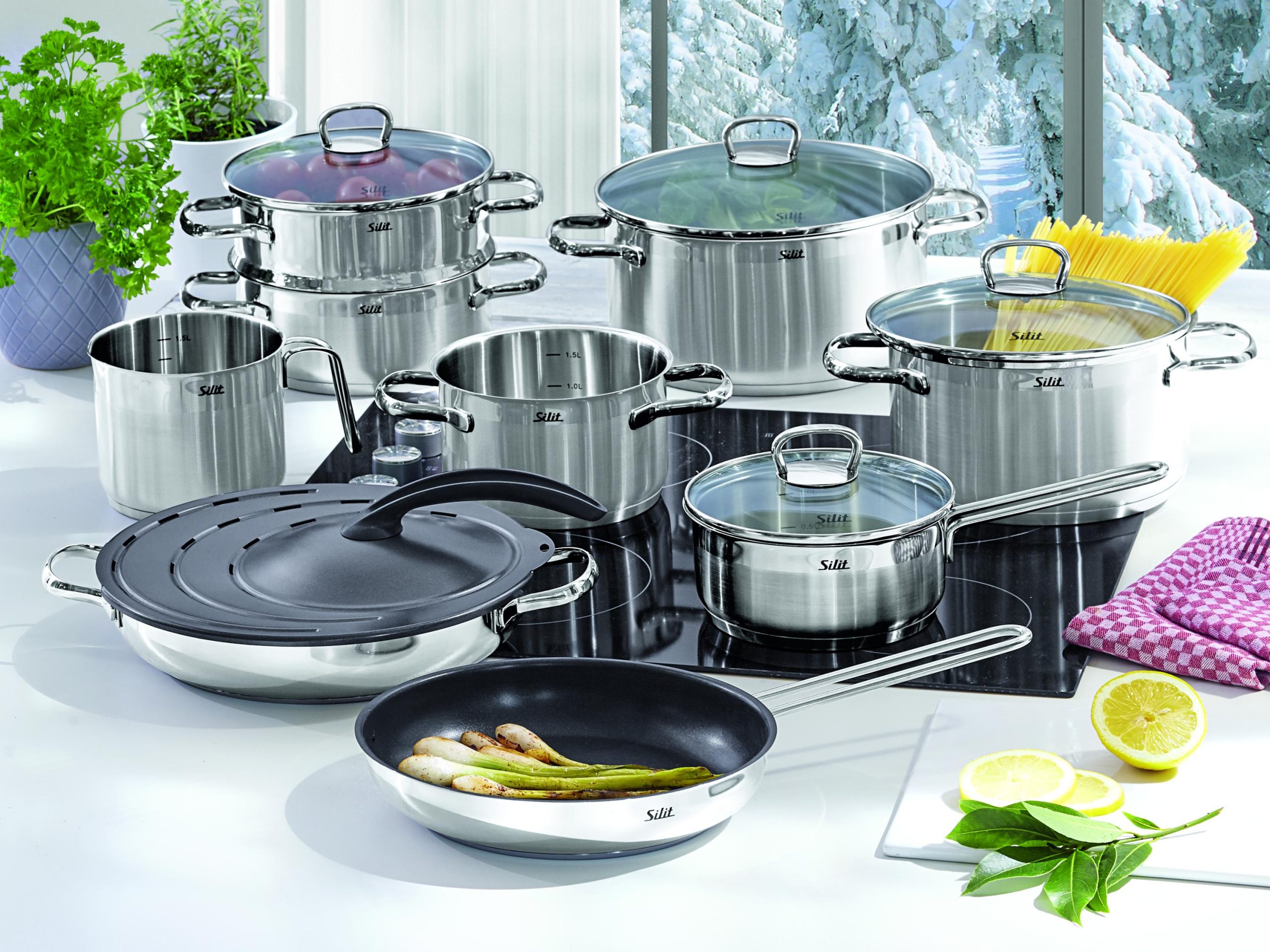 Thiết kế sang trọng, hiện đại của bộ nồi Silit Pisa 10 món