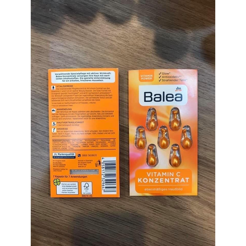 Tác dụng của viên nang dưỡng da Balea Konzentrat Vitamin C, 7 ngày