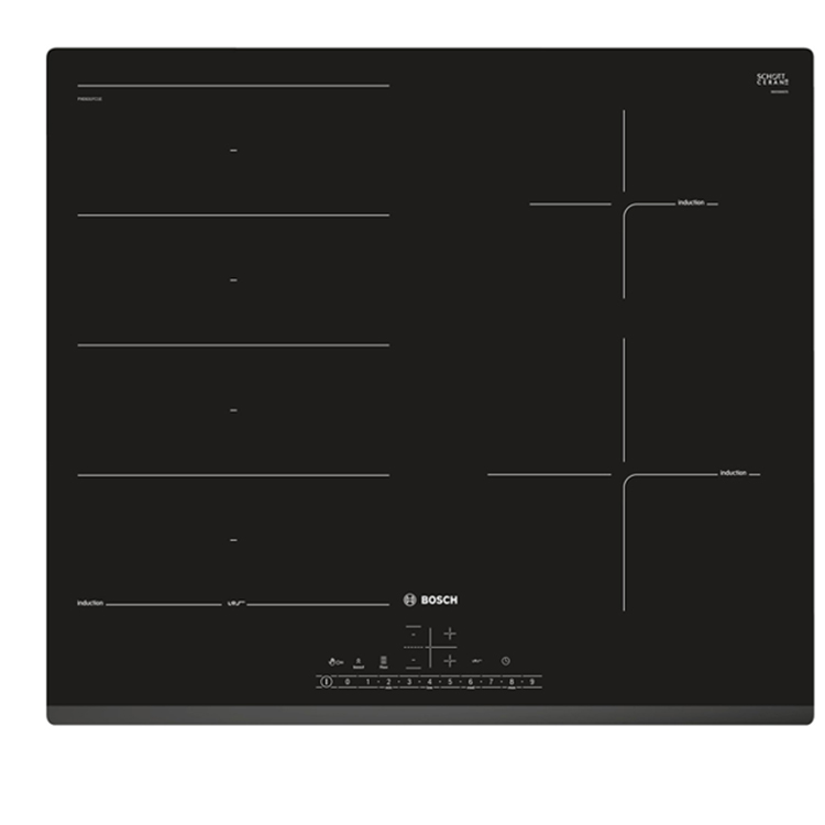 Bếp từ Bosch PXE631FC1E không giới hạn vùng nấu