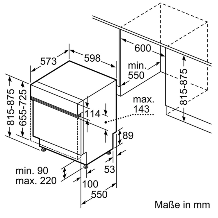 Máy rửa bát bán âm Bosch SMI4HCS48E seri 4