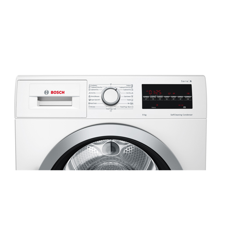 Máy sấy bơm nhiệt Bosch WTW85400SG seri 6, 9kg