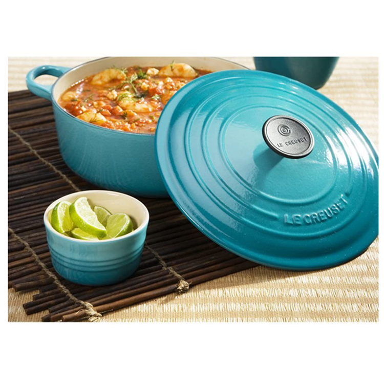 Nồi gang Le Creuset Brater Rund Evo 20cm Caribe Blue