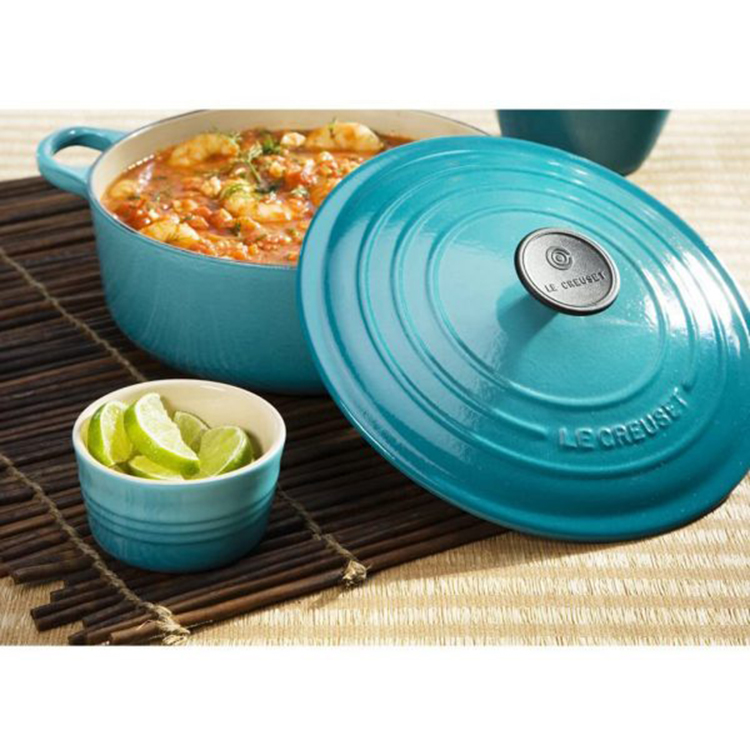 Nồi gang Le Creuset màu xanh Caribbean 24cm