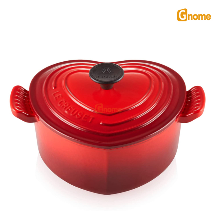 Nồi gang Le Creuset Heart Casserole Cerise 20cm