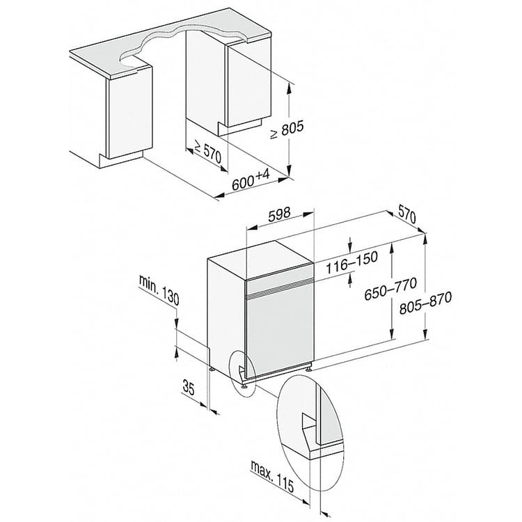 Máy Rửa Bát Miele G 7110 SC AutoDos Độc Lập