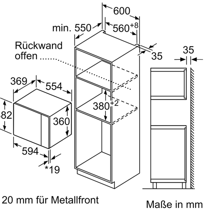 Lò vi sóng kèm nướng Bosch BEL554MS0 âm tủ