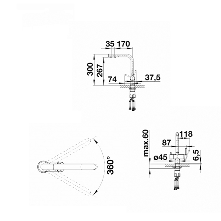 Vòi rửa Blanco FONTAS II Chrome