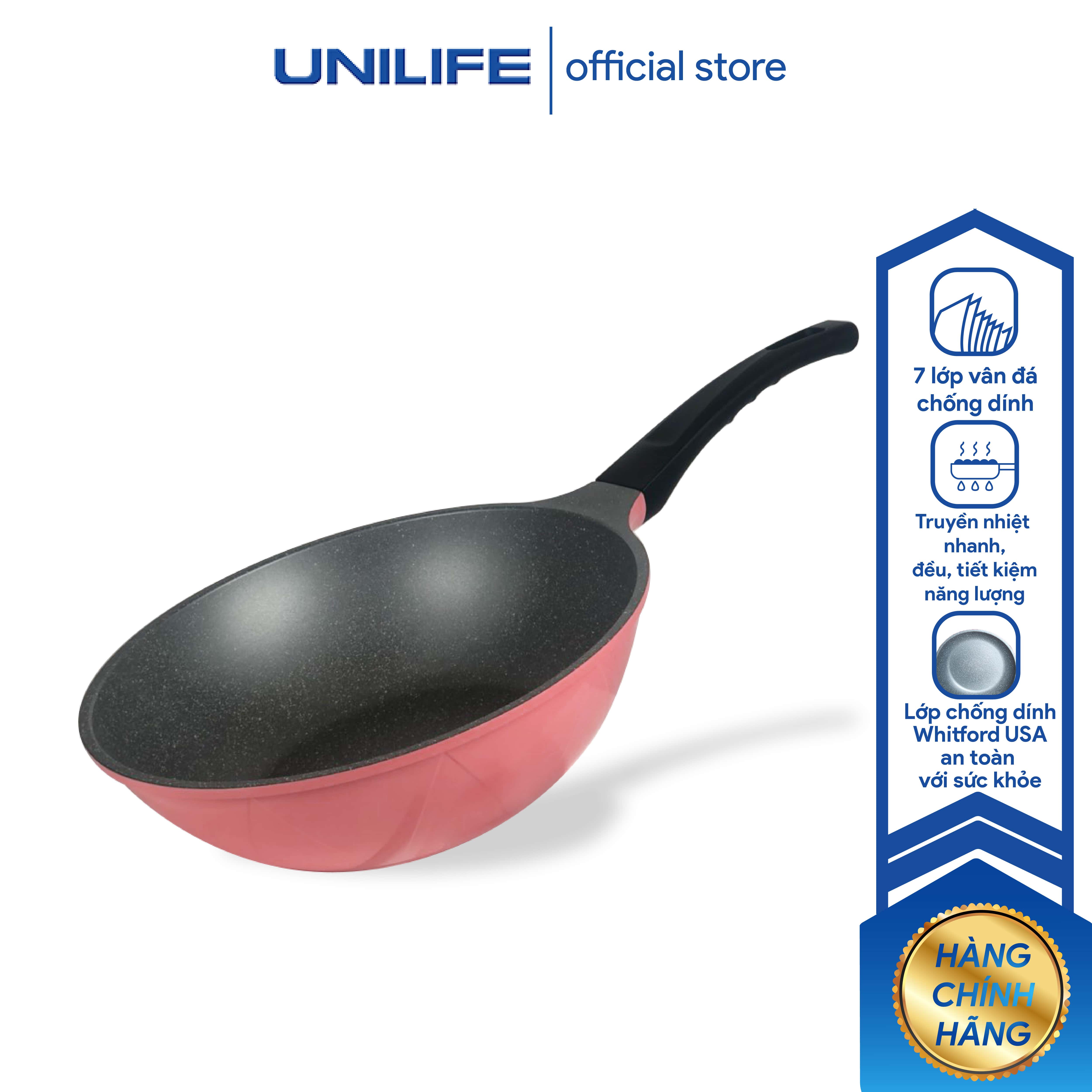 Chảo Sâu chống dính vân đá Unilife: Model ULWP28 - ULWP30