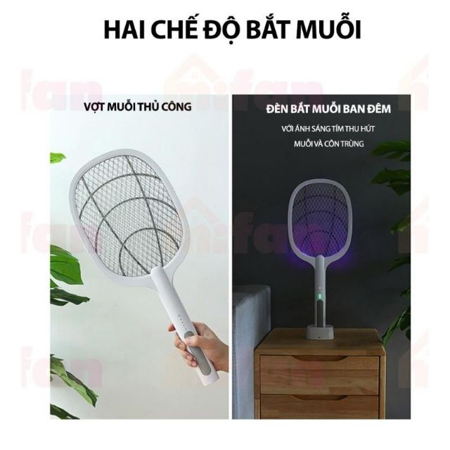 Vợt Bắt Muỗi Thông Minh 3 Trong 1 Kiêm Đèn Bắt Muỗi Tự Động