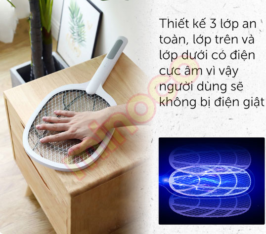 Vợt Bắt Muỗi Thông Minh 3 Trong 1 Kiêm Đèn Bắt Muỗi Tự Động