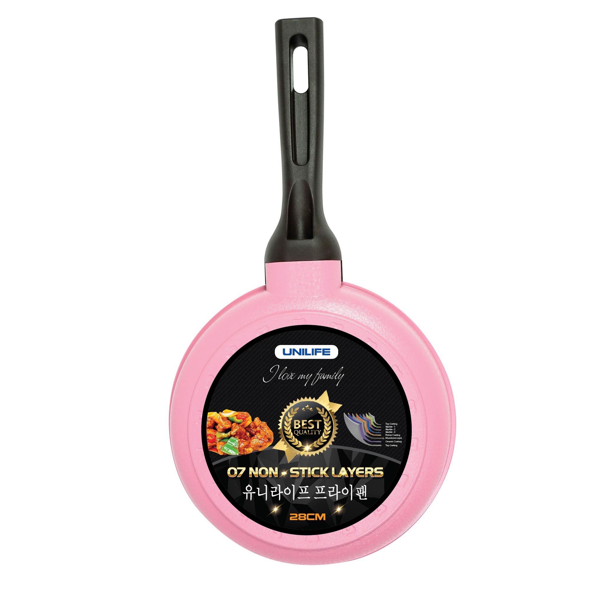 Chảo nông Unilife UL_DN  vân đá dùng chiên rán